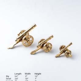 Brass Miniature Cannon Set – Handcrafted Decorative Showpiece (Set of 3)